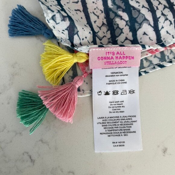 Stella & Dot It's All Gonna Happen 100% Modal Colorful Scarf/Wrap Multi Color OS - Picture 8 of 11